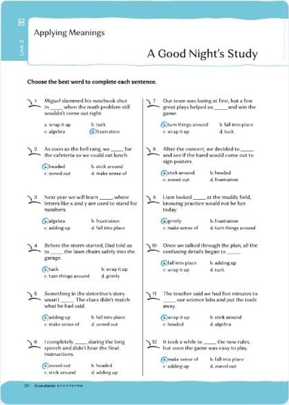 리딩 워크북 Applying Meanings 페이지