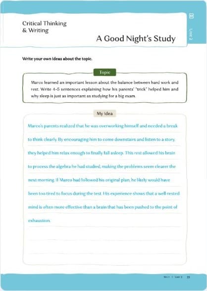 리딩 워크북 Critical Thinking & Writing 페이지