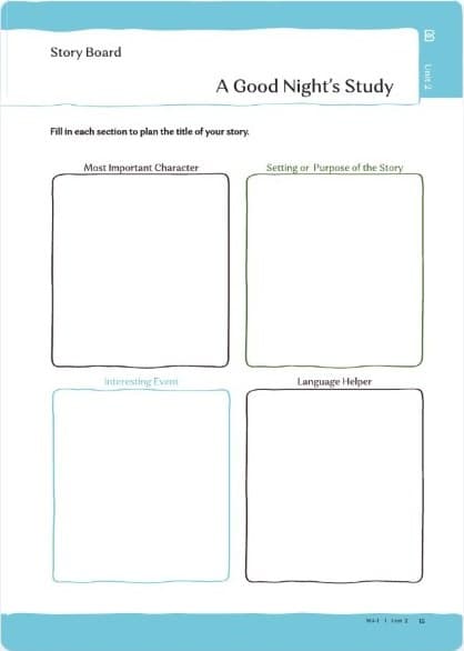 리딩 워크북 Story Board 페이지